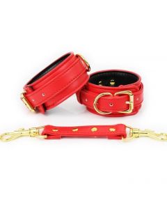 Pin Lock Heavy Cuffs-wrist-RED