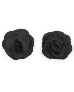 Mustat ruusunnuppu nännikoristeet Black