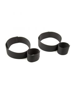 Bondage Wrist to Thigh Restraints, black