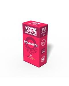 One Touch Romantic Mansikan makuiset liukastetut kondomit