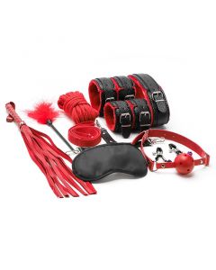 Punamusta hot lips bondage setti aloittelijoille