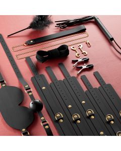 10 osainen premium tason bdsm sarja Black
